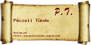 Péczeli Tünde névjegykártya