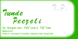 tunde peczeli business card